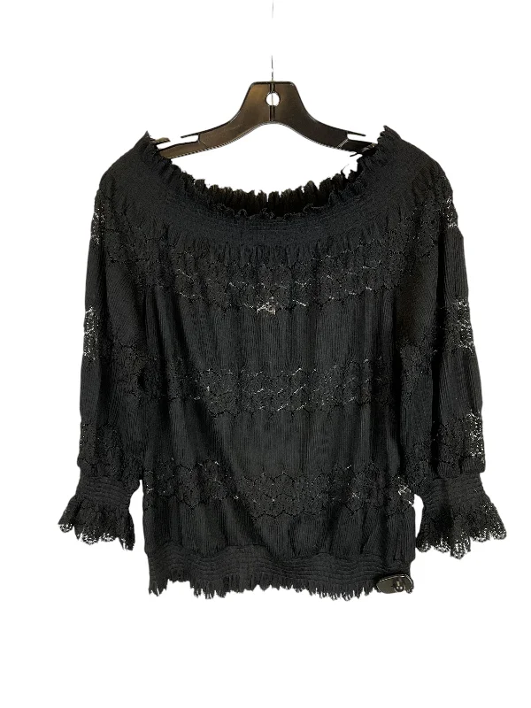 breathable women's tops for summerTop Long Sleeve By Anthropologie In Black, Size: M