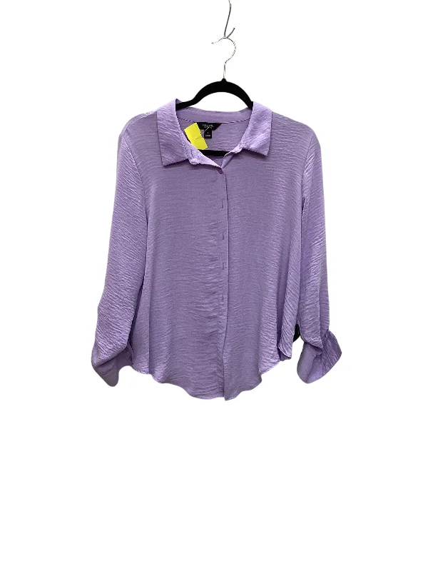 luxury women's topsTop Long Sleeve By Simply Vera In Purple, Size: L