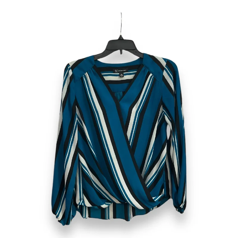 plus-size women's topsTop Long Sleeve By Inc In Striped Pattern, Size: Mp