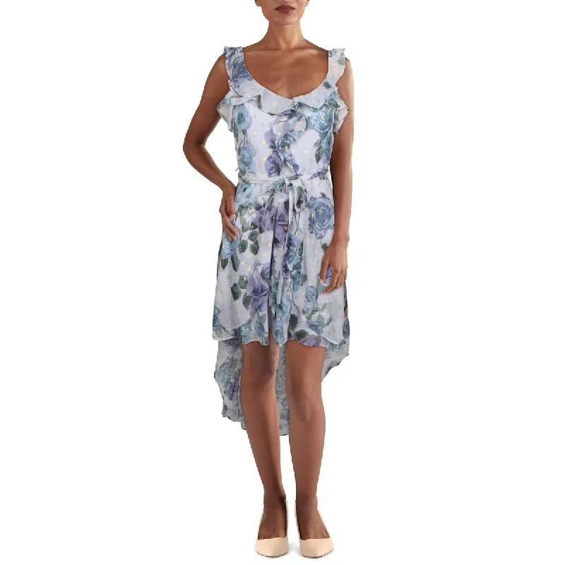 women's luxury dressesCity Studio Womens Juniors Chiffon Floral Midi Dress