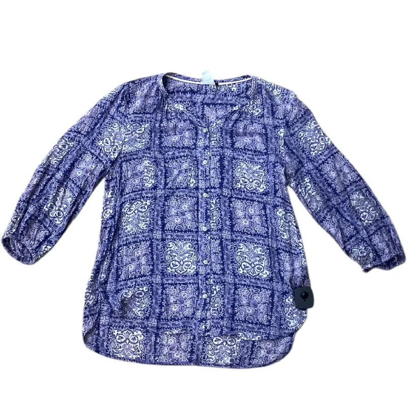 women's tops for those who want to elevate their everyday wear with chic and elegant piecesTop Long Sleeve By Anthropologie In Purple, Size: S