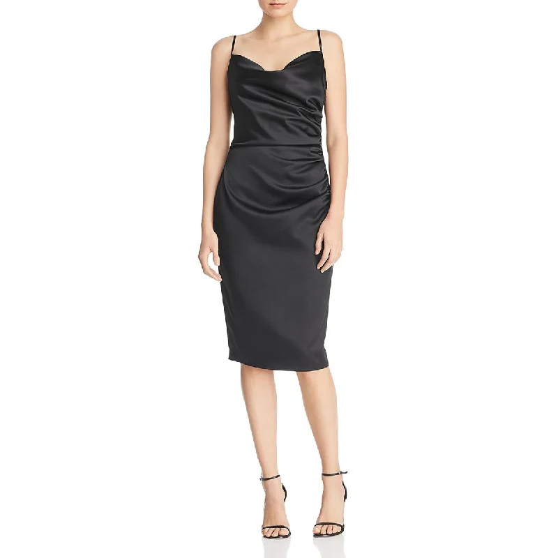 women's statement dressesLaundry by Shelli Segal Womens Satin Midi Cocktail Dress