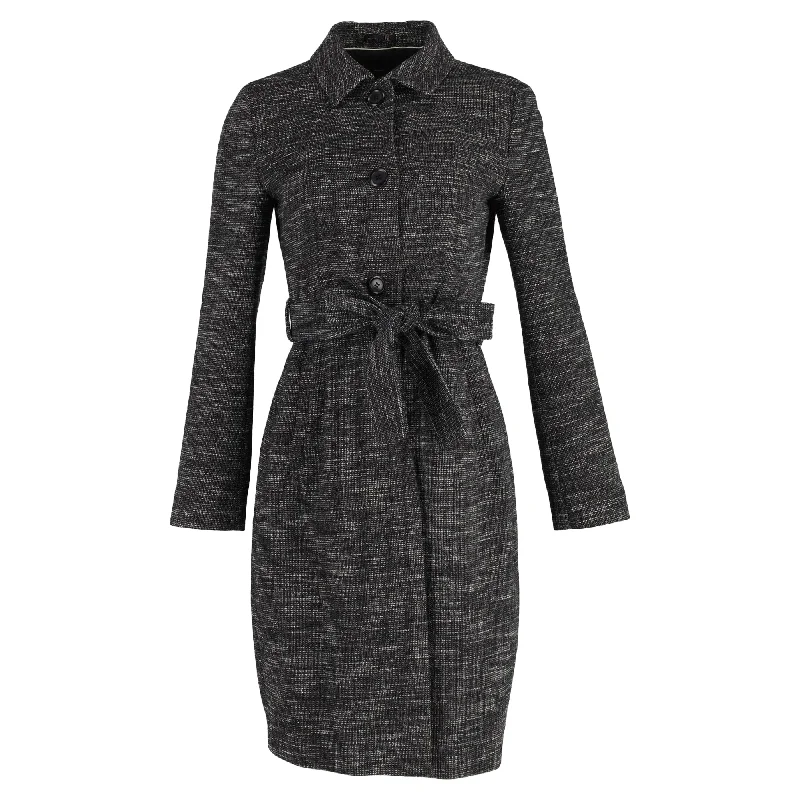 women's coats for those who refuse to compromise on styleBoss Single-Breasted Belted Coat in Grey Wool