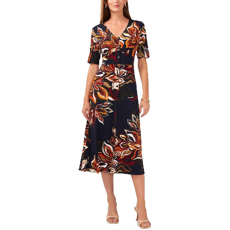 Nursing DressMSK Womens Printed Midi Shirtdress