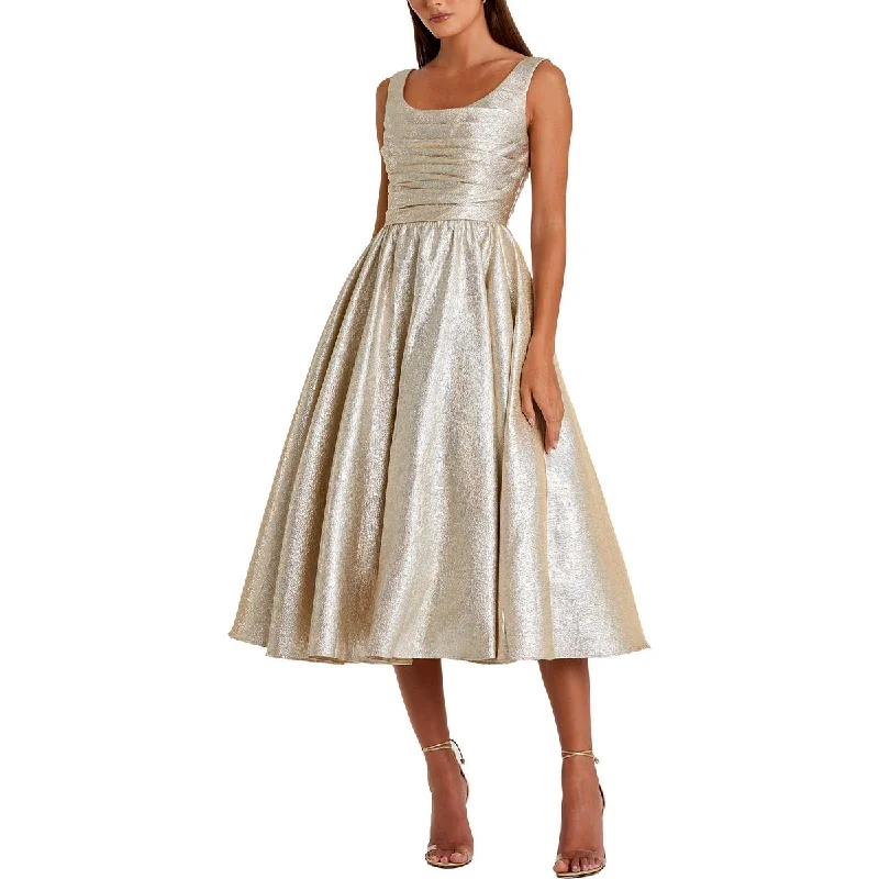 women's vacation dressesMac Duggal Womens Iridescent Midi Cocktail And Party Dress