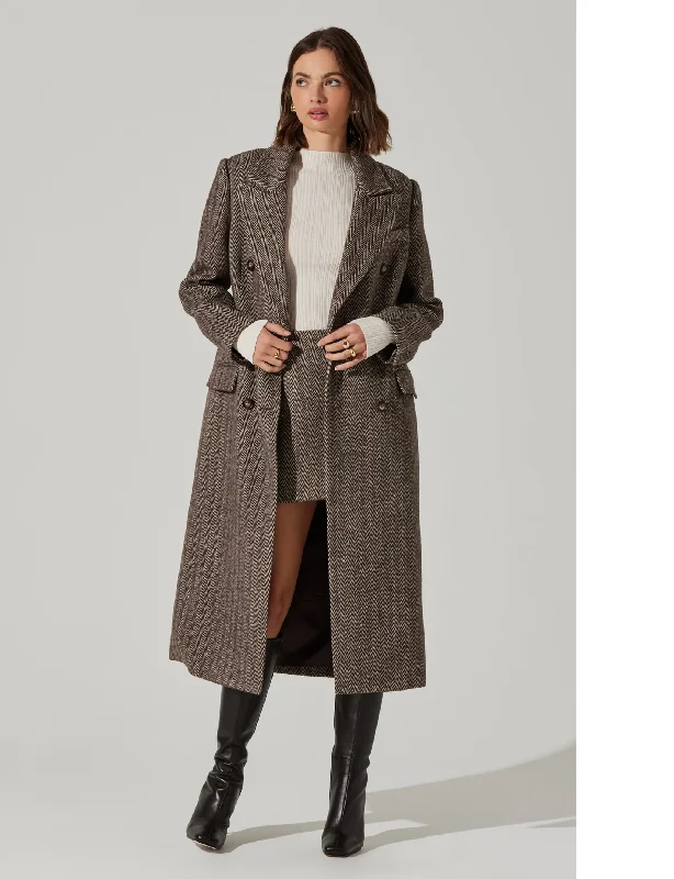 women's coats with sequin embellishmentsMorana Coat, Brown Herringbone