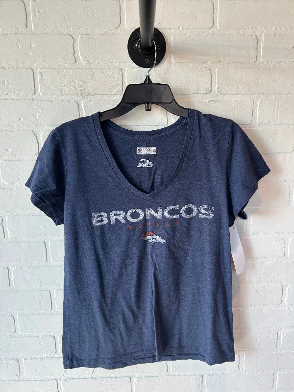 women's tops for those who prefer classic over trendy stylesTop Long Sleeve Basic By Nfl In Blue, Size: Xl