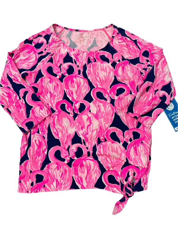 women's tops for date nightsTop Long Sleeve By Lilly Pulitzer In Pink, Size: Xs