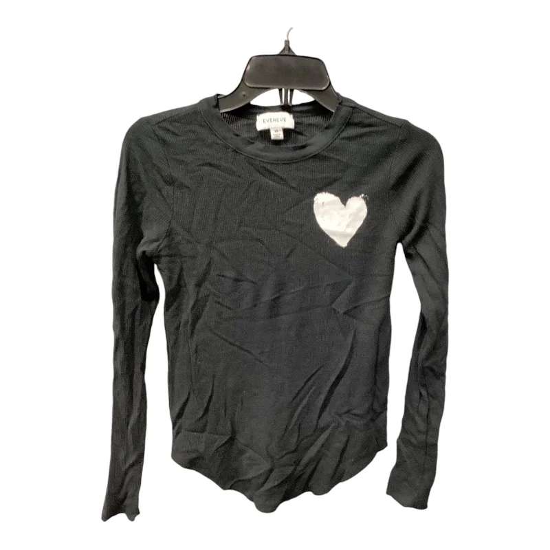 women's tops with asymmetrical designsTop Long Sleeve By Evereve In Black, Size: Xs