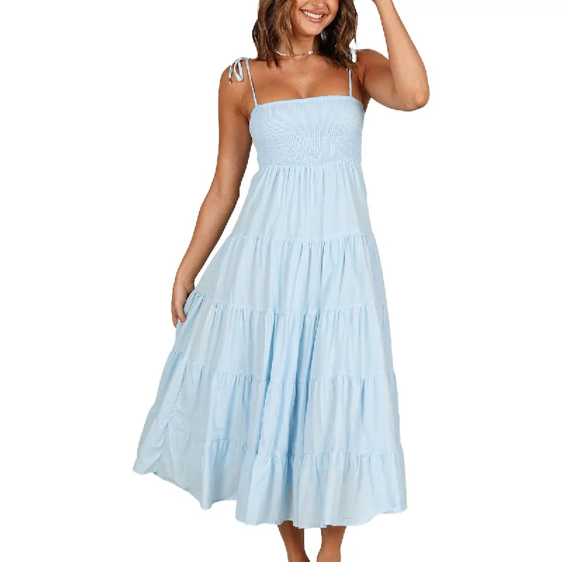 women's glam dressesPetal + Pup Womens Tie Shoulder Midi Sundress