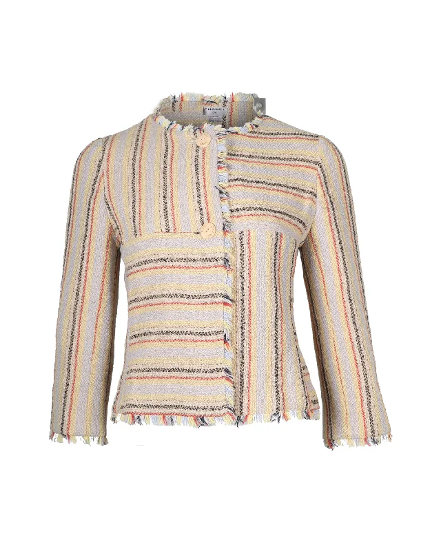 women's coats for fashion-forward individualsChanel Vintage 2000 Striped Jacket in Multicolor Wool