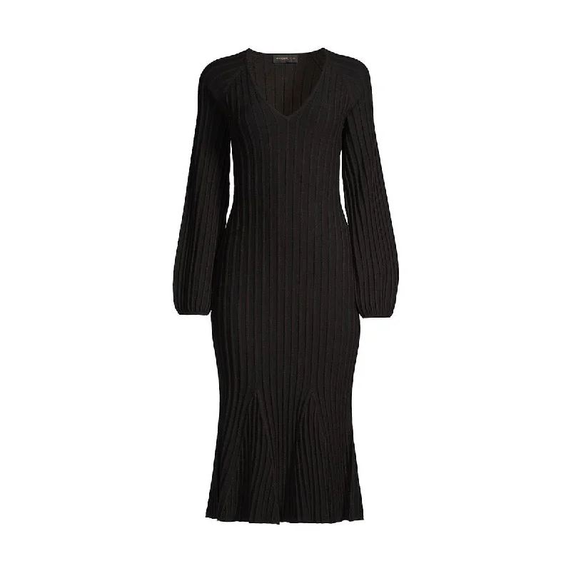 Evening DressDonna Karan Womens Sweater Dress Midi Sweaterdress