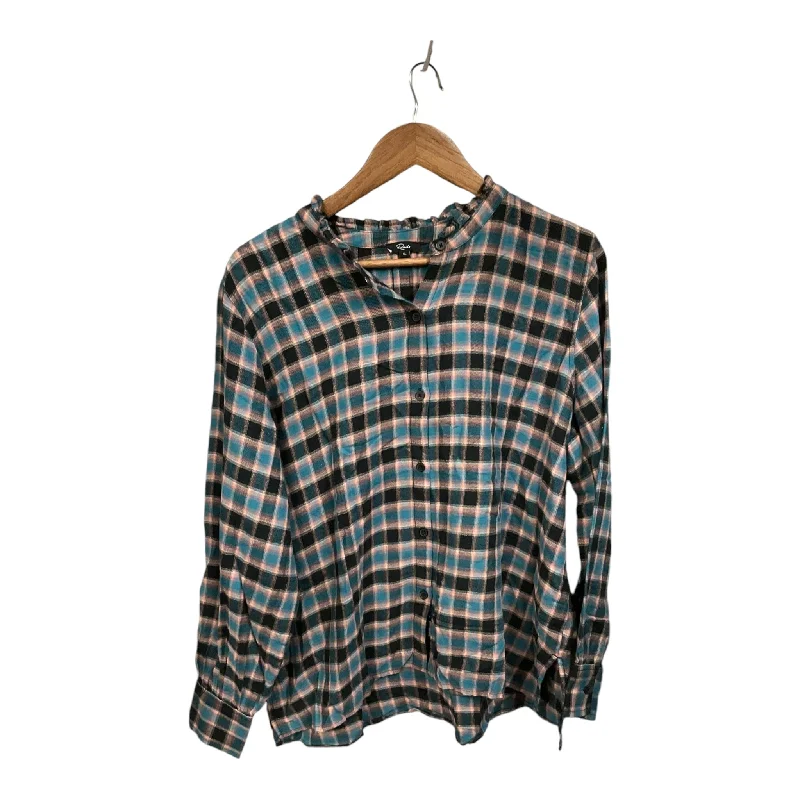 women's tops for picnics in the parkTop Long Sleeve By Rails In Plaid Pattern, Size: Xl