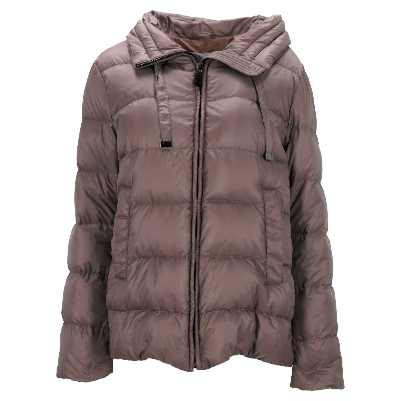 women's coats for statement-making outfitsMax Mara The Cube Quilted with Hood Down Jacket in Brown Polyester