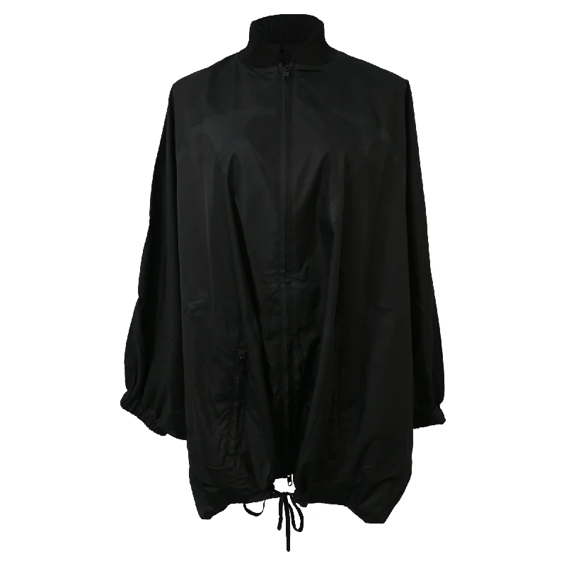 women's coats for those who love to mix and matchValentino Garavani Drawstring Waist Zipped with Pockets Bomber Jacket in Black Polyester