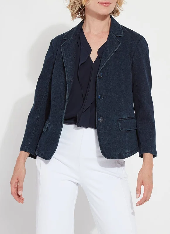 women's coats for fashion-conscious professionalsDella Denim Cropped Blazer