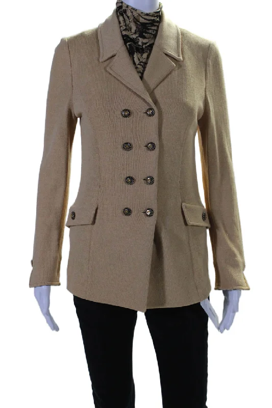 women's coats for cocktail partiesSt. John Collection By Marie Gray Womens Jacket Sweater Set Beige