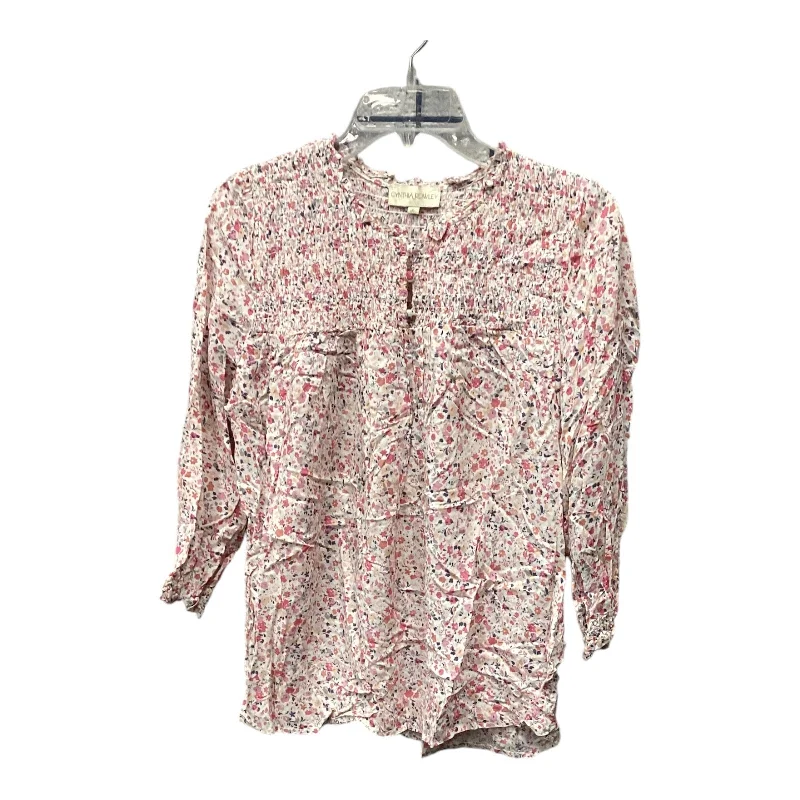 women's tops for those who want to show off their figure in a flattering wayTop Long Sleeve By Cynthia Rowley In Floral Print, Size: L