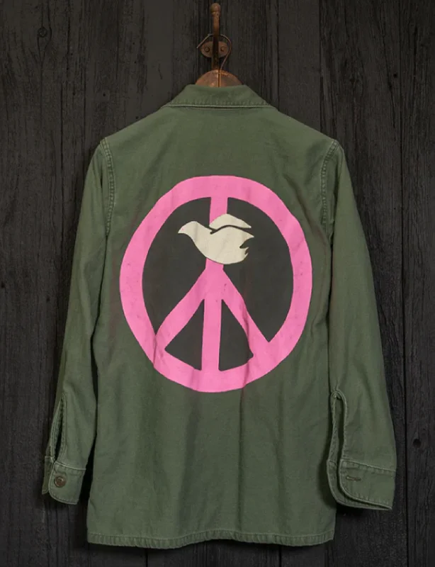 women's coats with lace detailingVote For Peace Jacket, Army Fade