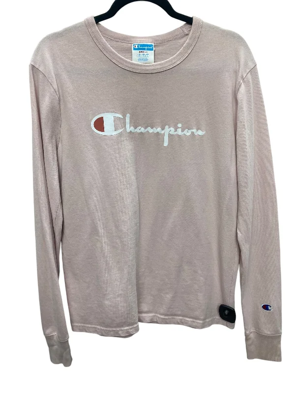 women's tops for those who seek both style and comfortTop Long Sleeve Basic By Champion In Pink, Size: S