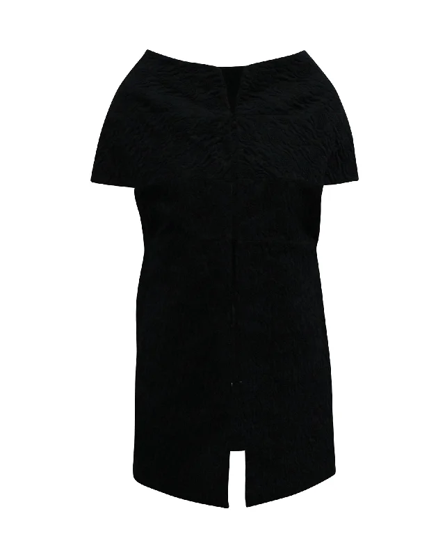 women's coats for petite womenMarni Sleeveless Textured Coat in Navy Blue Wool