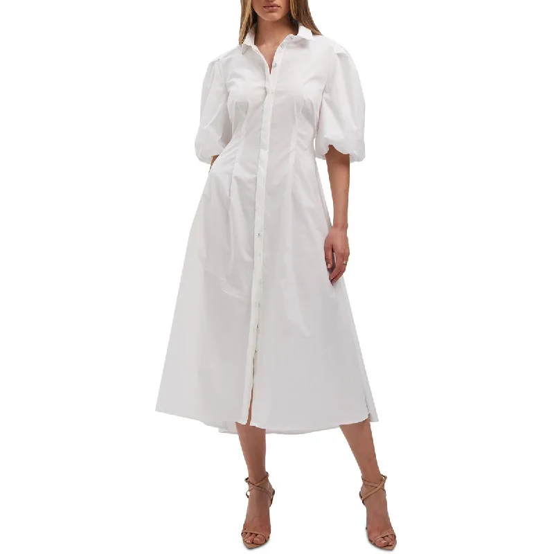 Wrap DressBardot Womens Midi Puff Sleeve Shirtdress