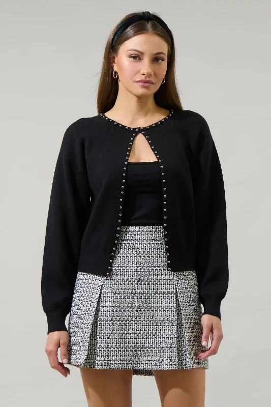 trendy women's topsAdara Studded Flyaway Cardigan