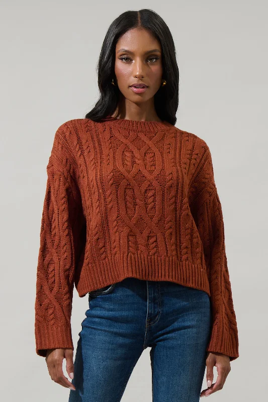 women's tops for creating capsule wardrobesHarlem Cable Knit Sweater