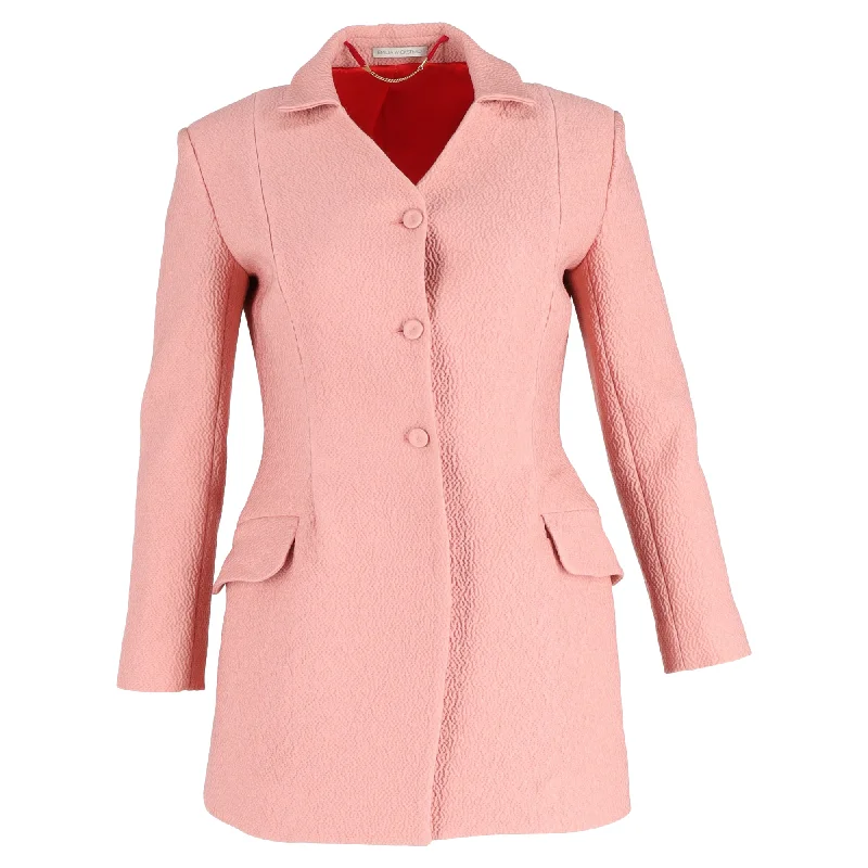 women's coats for black-tie affairsEmilia Wickstead Evening Jacket in Pink Polyester