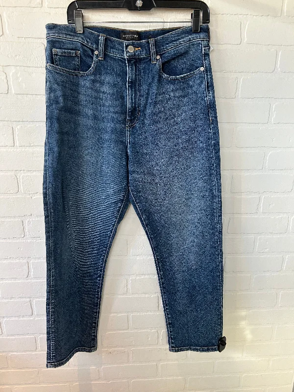 women's distressed denim jeansJeans Straight By Banana Republic In Blue Denim, Size: 12