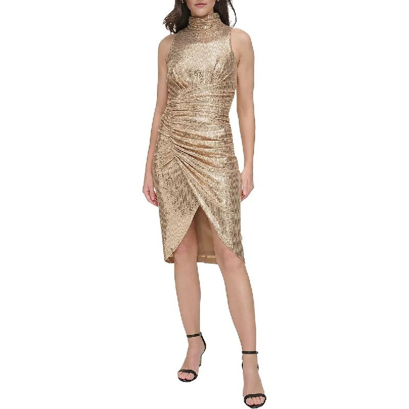 Wrap DressVince Camuto Womens Sequined Midi Sheath Dress