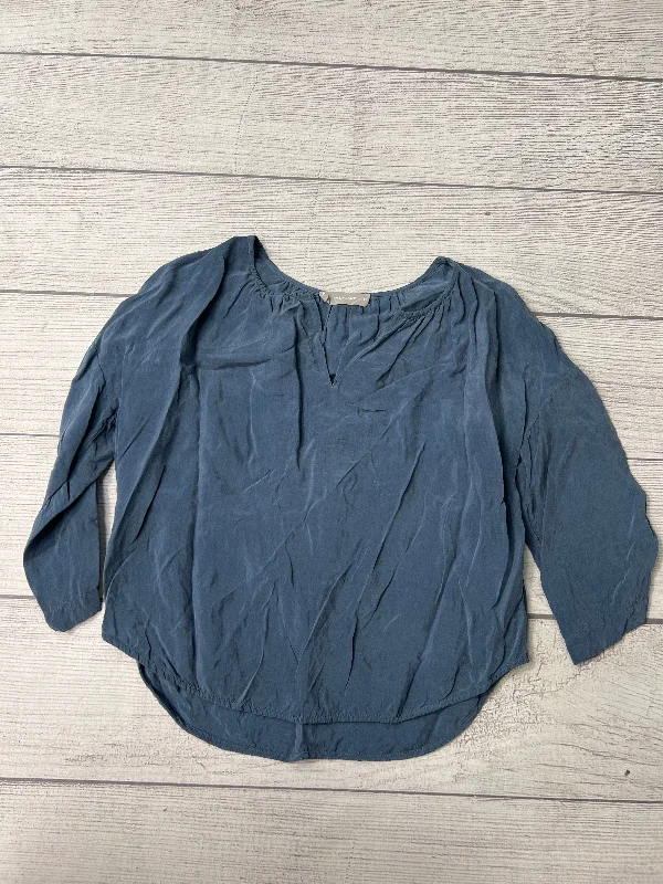 women's tops with cold-shoulder cuts and lace detailingTop Long Sleeve By Everlane In Blue, Size: Xxs