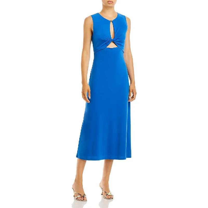 women's halter dressesBCBGMAXAZRIA Womens Cut-Out Long Midi Dress