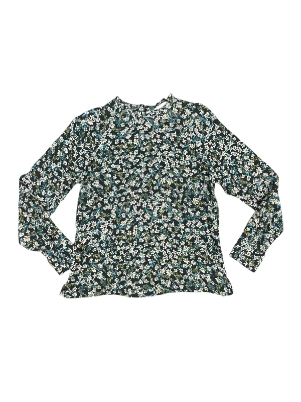 women's tops for those who believe in expressing their individuality through fashionTop Long Sleeve By Loft In Floral Print, Size: S