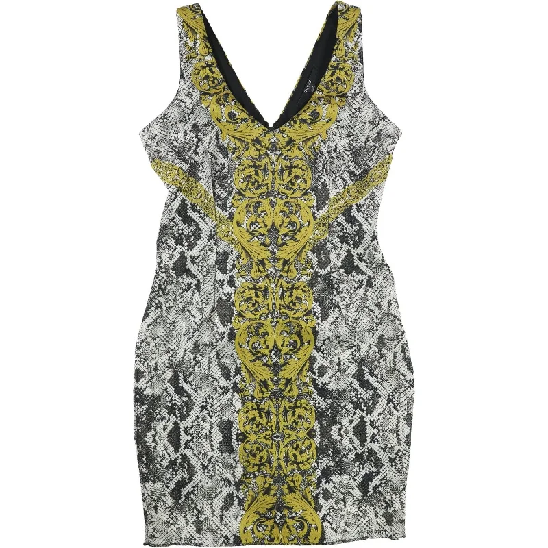 women's made-to-order dressesGuess Womens Python-Print Bodycon Dress