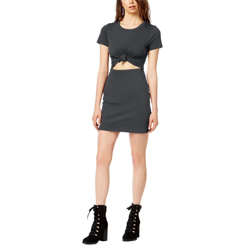 women's party dressesSocialite Womens Tie-Front Cutout Bodycon Dress