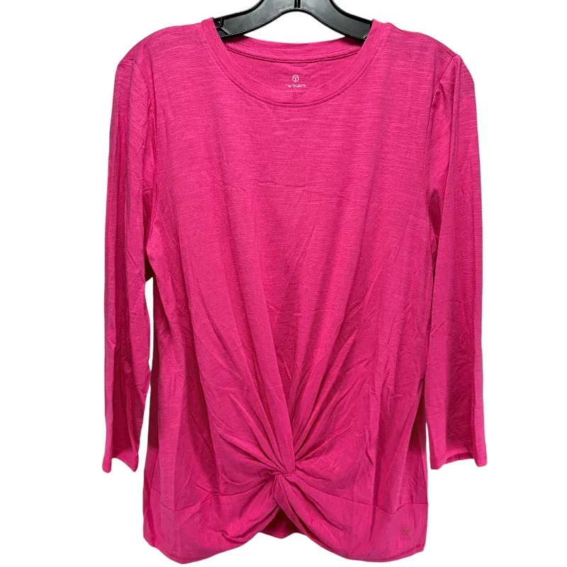 three-quarter sleeve women's topsTop Long Sleeve By Talbots In Pink, Size: L