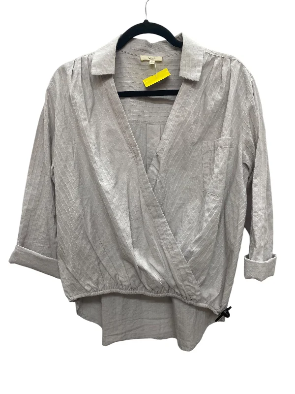 women's tops for those who want to add a personal touch to their wardrobe with unique and one-of-a-kind piecesTop Long Sleeve By Easel In Grey, Size: S