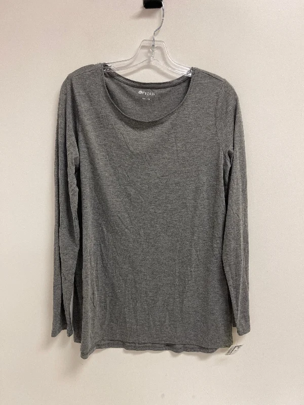 women's tops for beach outingsTop Long Sleeve By Stylus In Grey