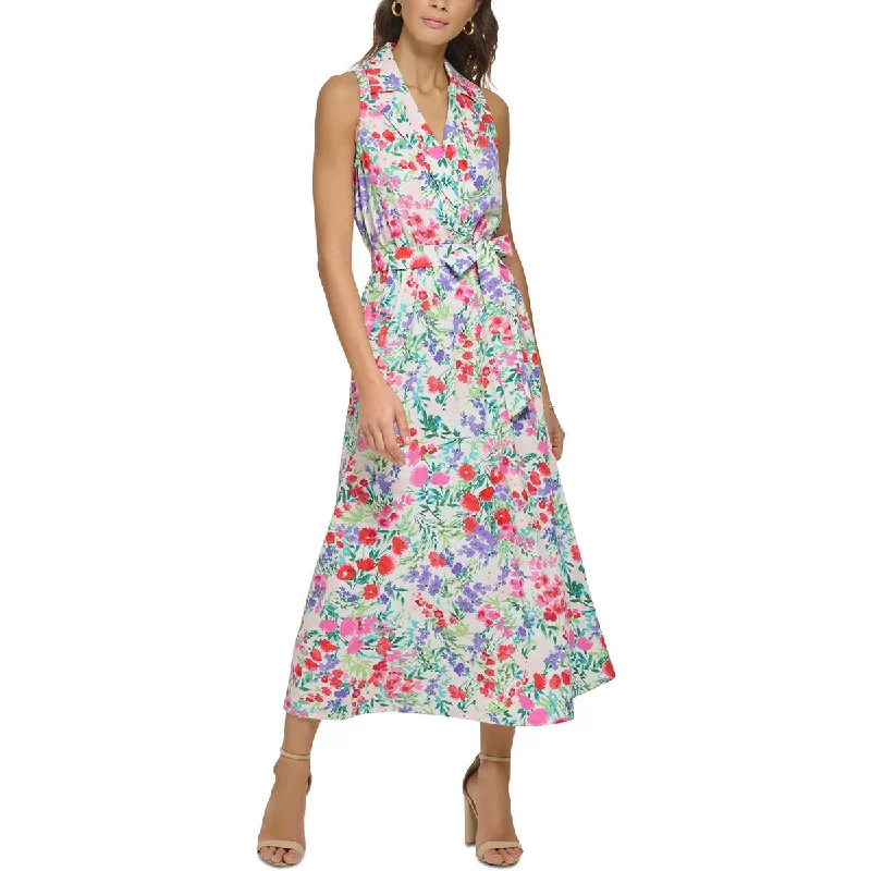 women's cocktail dressesKensie Dresses Womens Woven Floral Midi Dress