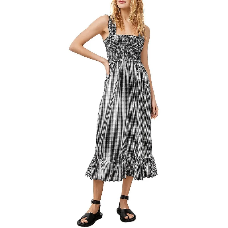 Petite DressRails Womens Rumi Gingham Midi Sundress