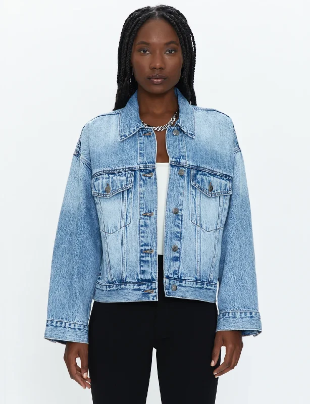 women's coats with cropped lengthsMargo Oversized Denim Jacket, Dover