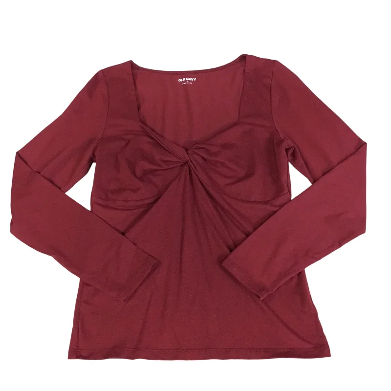 women's tops for those who want to add a bit of flair and personality to their looksTop Long Sleeve By Old Navy In Red, Size: M