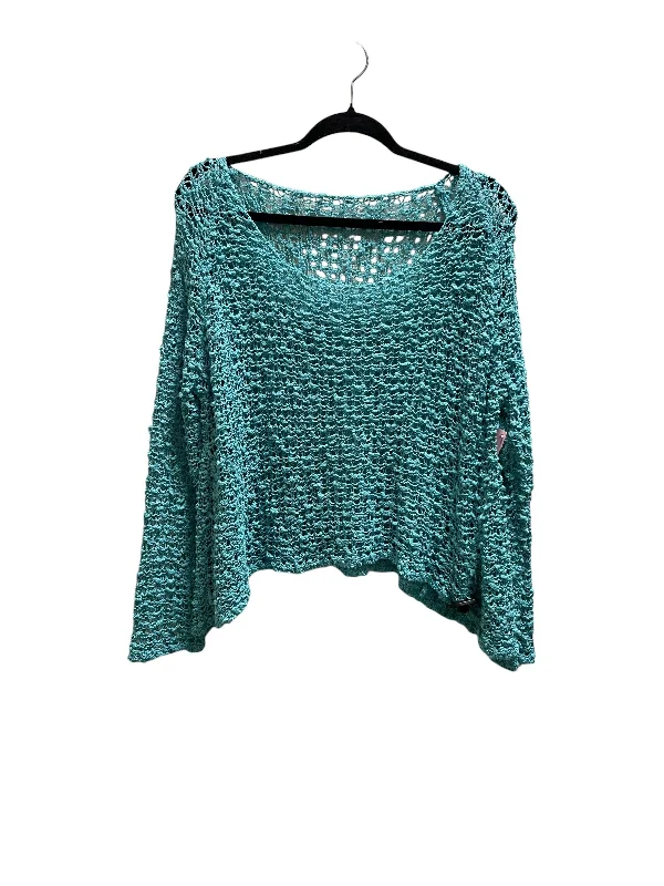 women's tops with sequin embellishmentsTop Long Sleeve By Clothes Mentor In Teal, Size: S