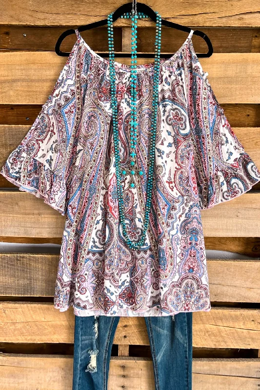 silk women's topsPersian Charm Tunic - Multi-Pink