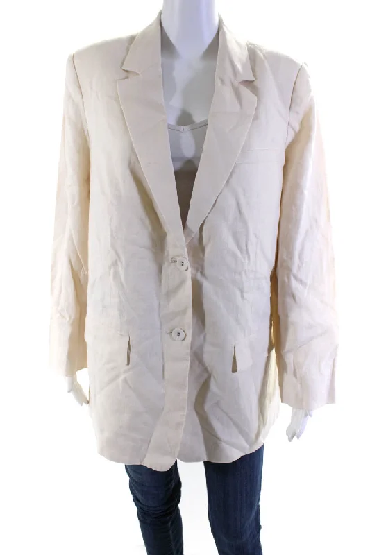 women's coats for winter weddingsEverlane Womens The Linen Oversized Blazer  Canvas