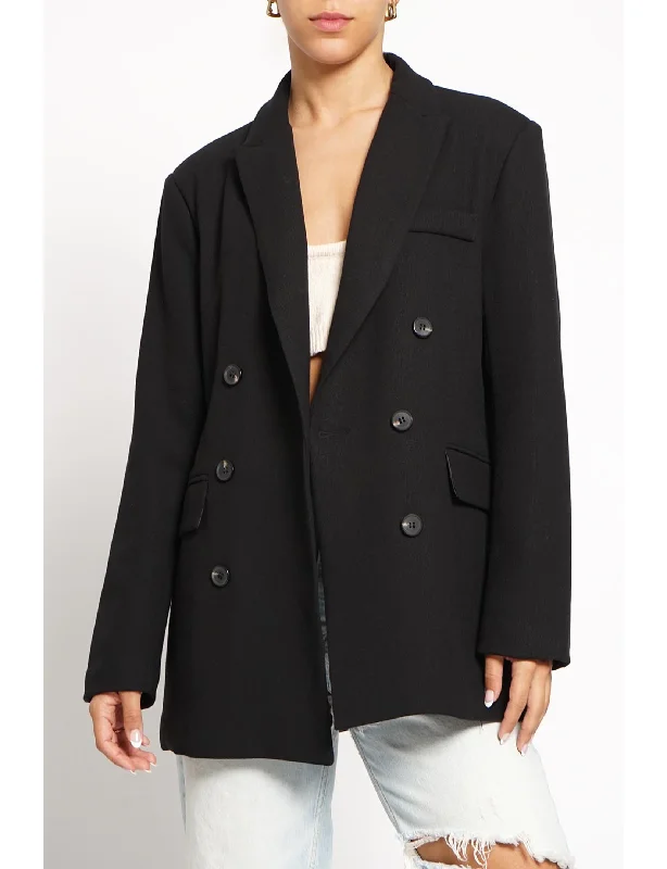 women's coats for business casual attireOversized Chandler Blazer, Black