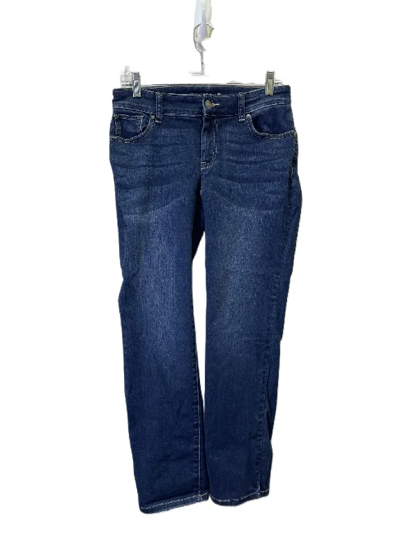 women's denim jeans with rhinestonesJeans Straight By Chicos In Blue Denim, Size: 6