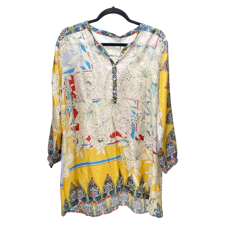 women's tops for boho-chic stylesTop Long Sleeve Designer By Johnny Was In Multi-colored, Size: M