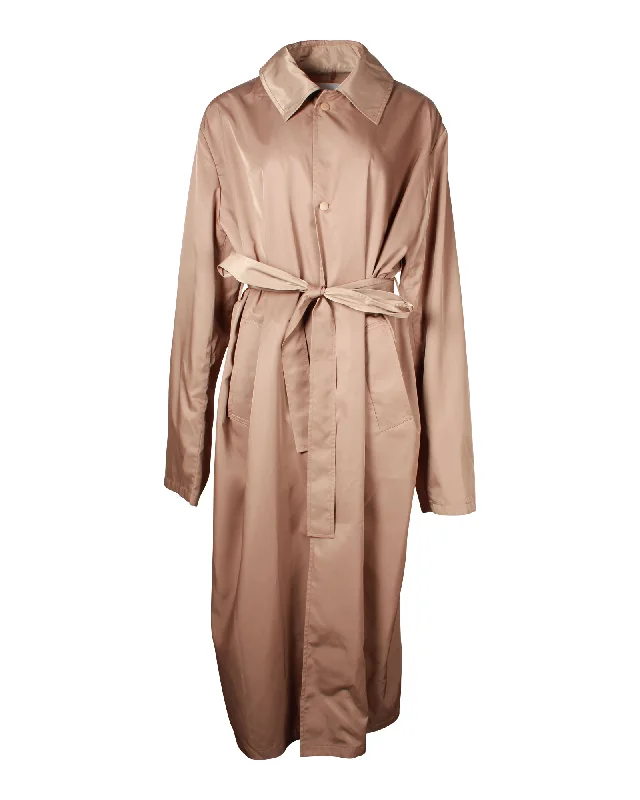 women's coats with sequin embellishmentsThe Frankie Shop Eddie Belted Trench Coat in Brown Polyester